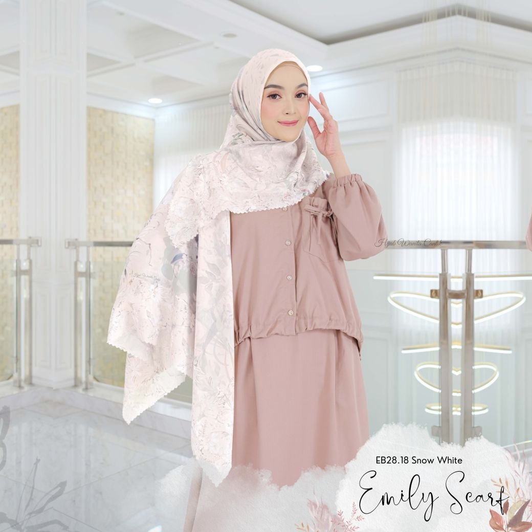 [Buy3 Get1 Free]  HIRA - Emily Scarf Polycotton Standar & Jumbo | Hijab Motif Vintage