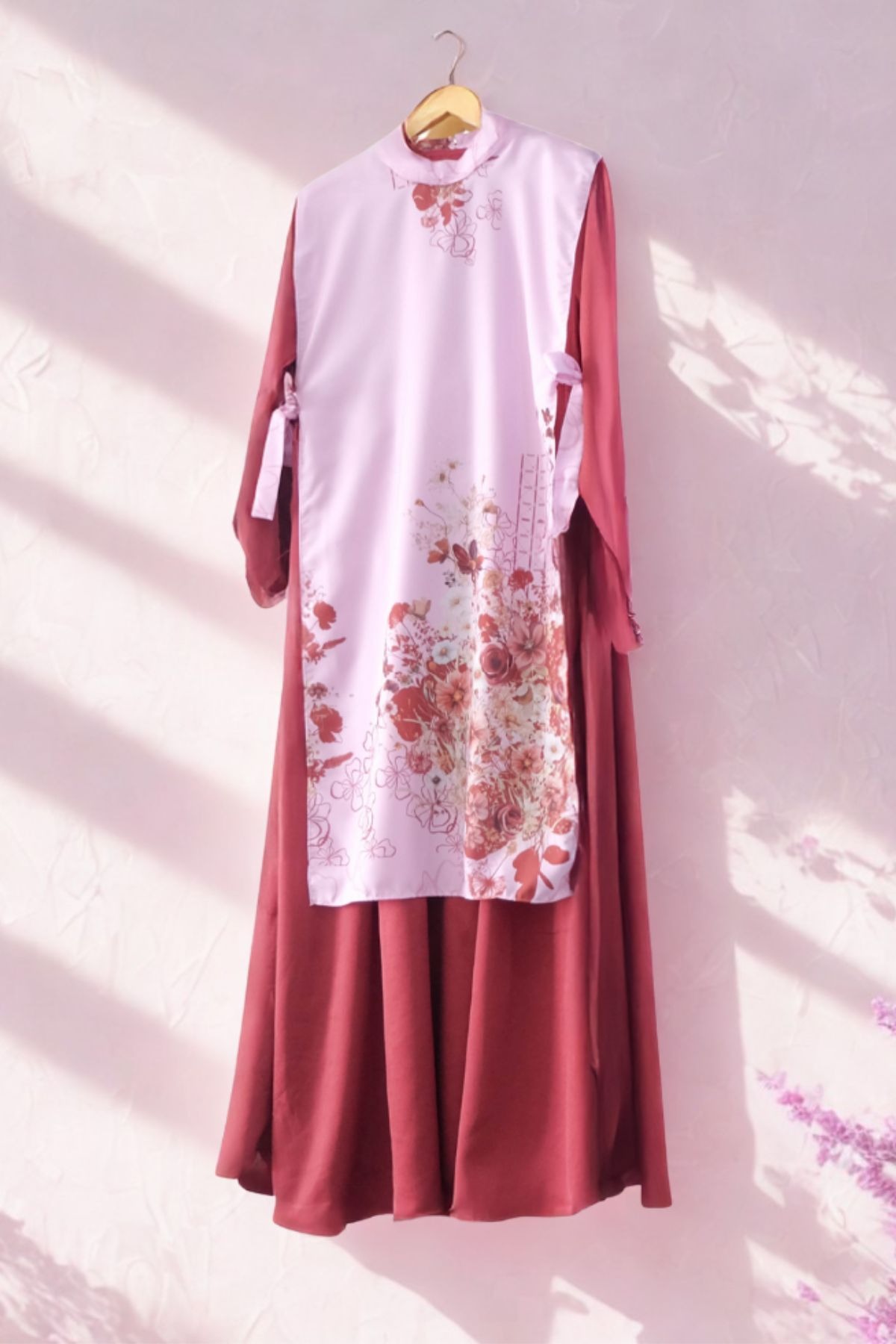 Gea Dress & Vest - Maroon