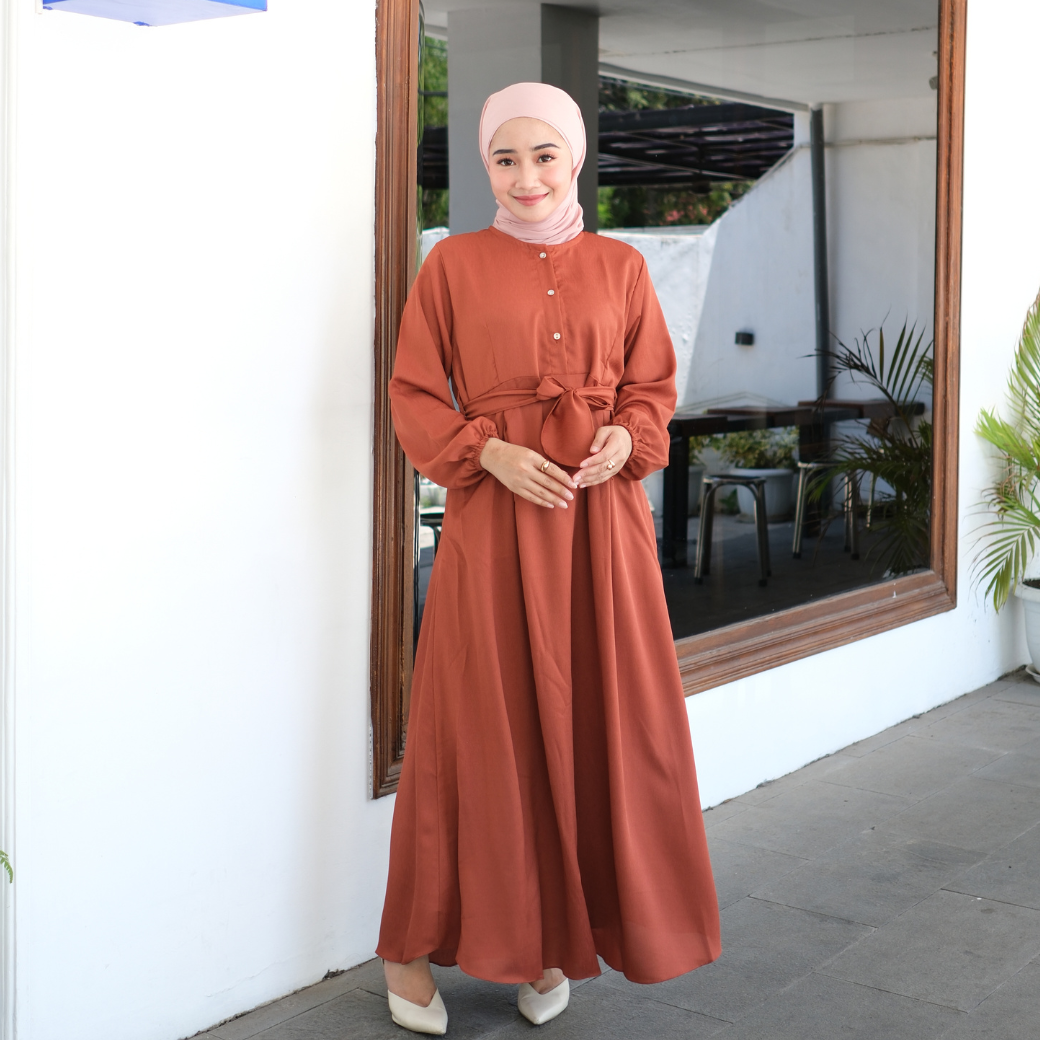 Gea Dress - Brick