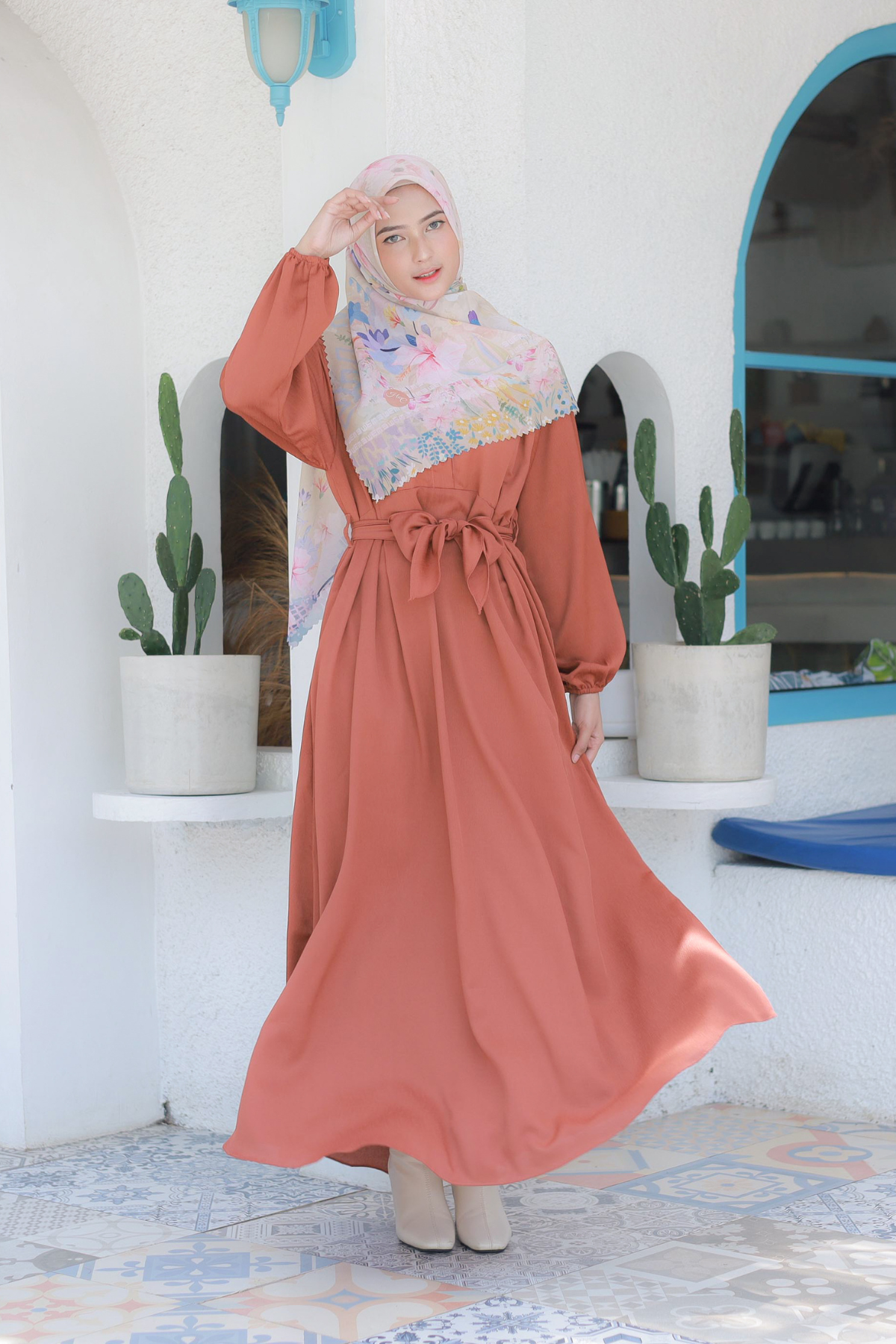 Gea Dress - Brick