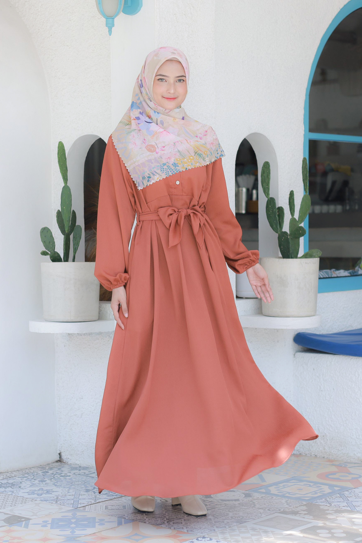 Gea Dress - Brick