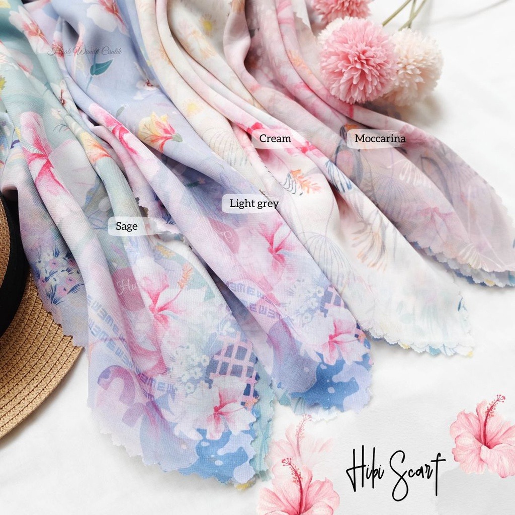 HIRA - Hibi Scarf Polycotton Standar & Jumbo | Hijab Segi Empat Motif