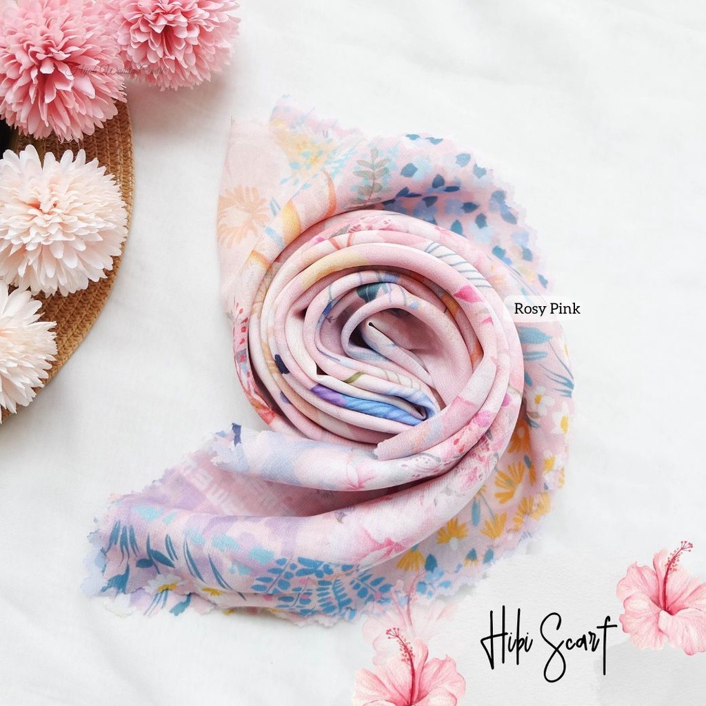 HIRA - Hibi Scarf Polycotton Standar & Jumbo | Hijab Segi Empat Motif
