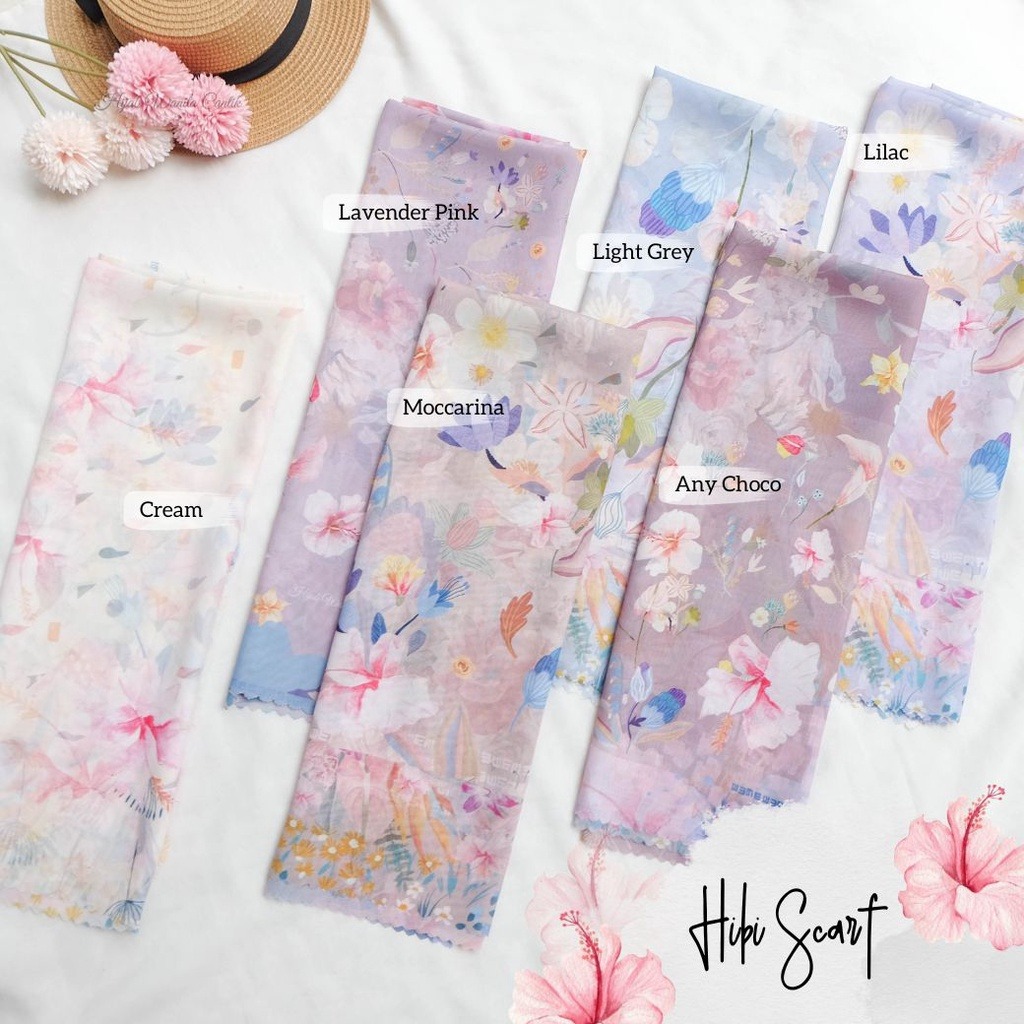 HIRA - Hibi Scarf Polycotton Standar & Jumbo | Hijab Segi Empat Motif