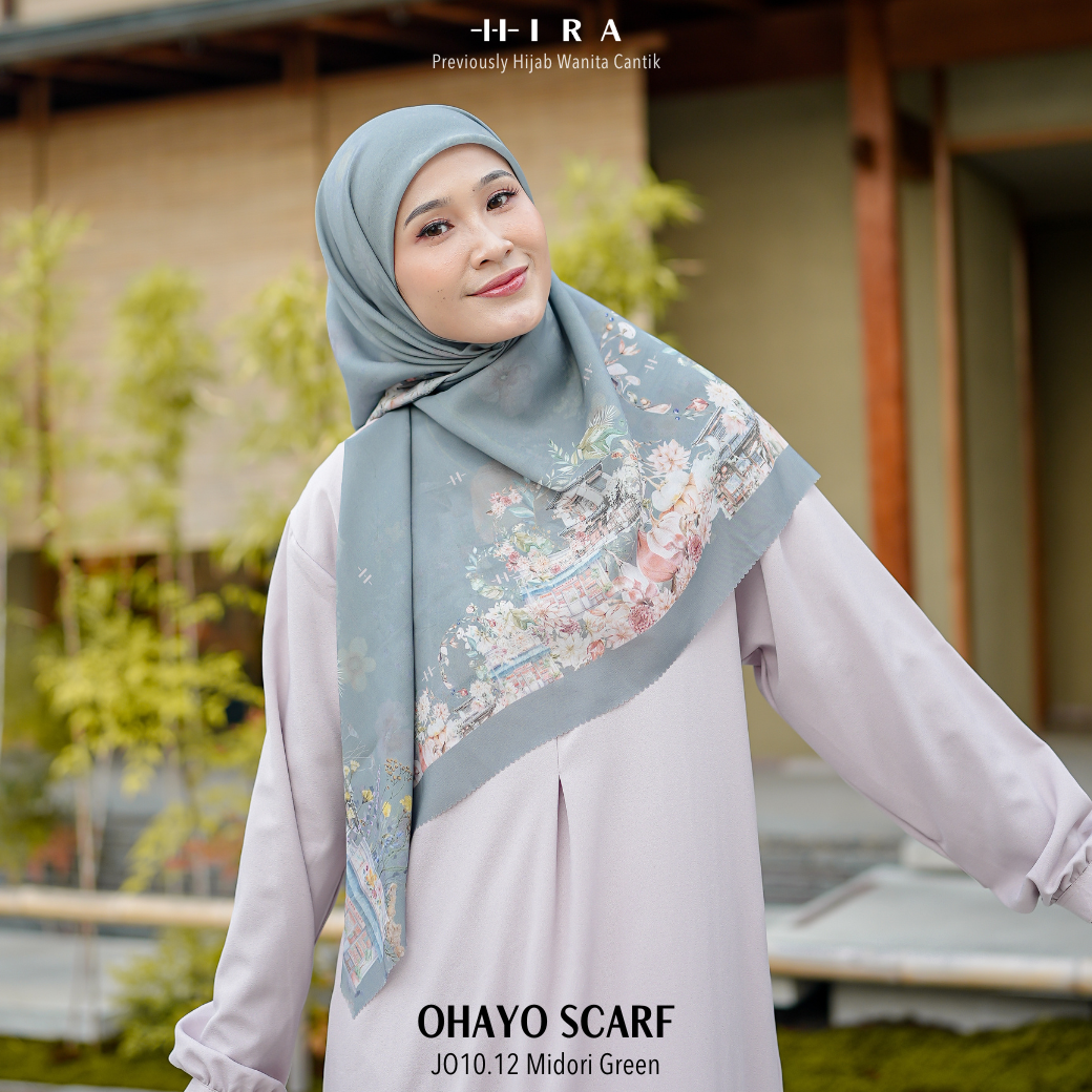 HIRA - Segiempat Ohayo Scarf | Hijab Standar Polycotton - British Voal - Jumbo Polycotton