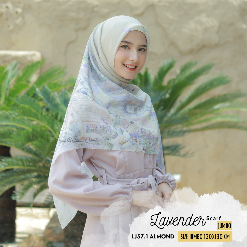 HIRA - Lavender Scarf | Hijab Voal Motif Premium & Jumbo Polycotton