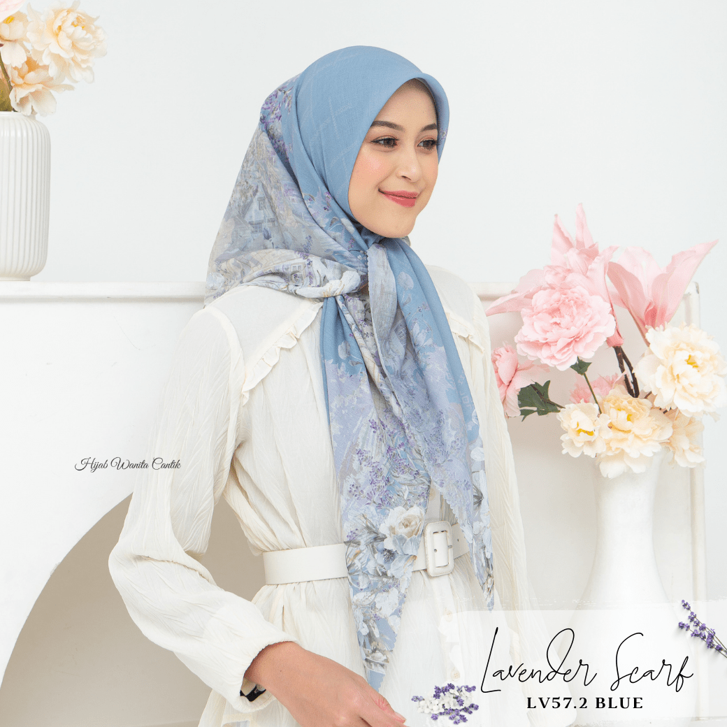HIRA - Lavender Scarf | Hijab Voal Motif Premium & Jumbo Polycotton