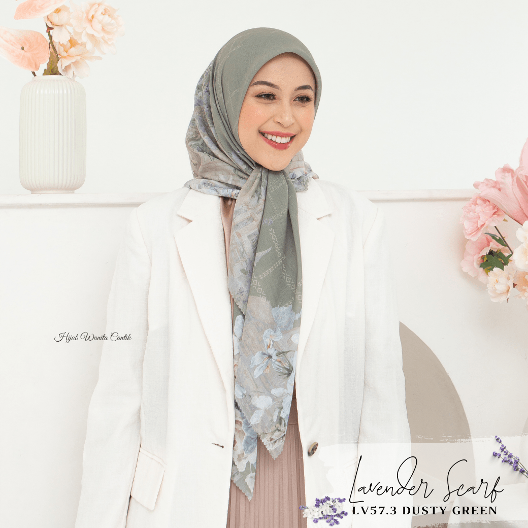 HIRA - Lavender Scarf | Hijab Voal Motif Premium & Jumbo Polycotton
