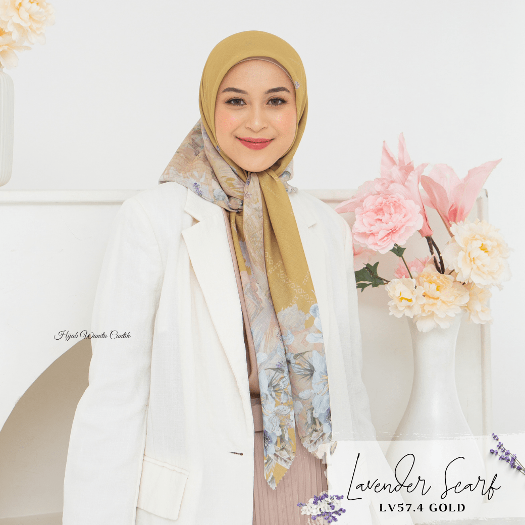 HIRA - Lavender Scarf | Hijab Voal Motif Premium & Jumbo Polycotton