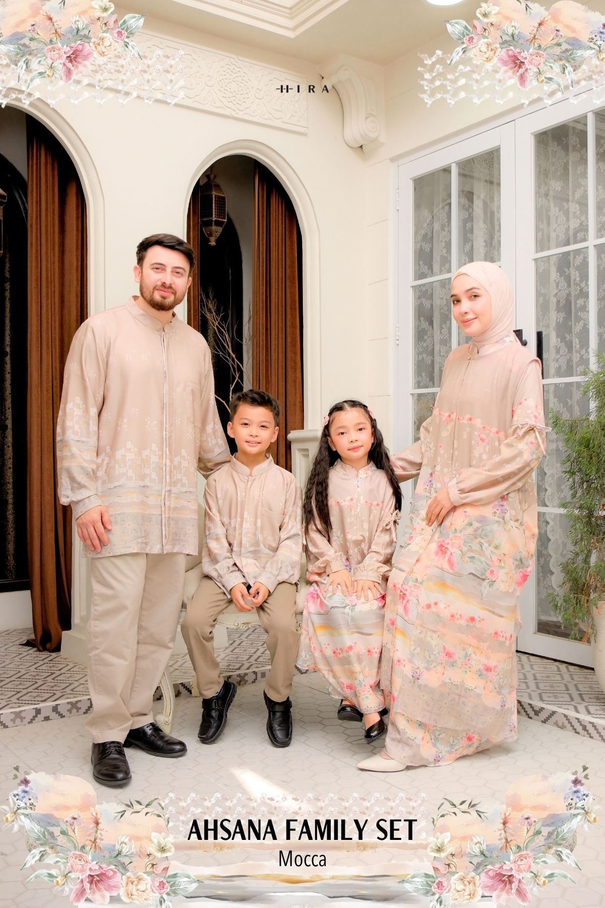 AHSANA Family Set — Mocca | HIRA Raya 2027
