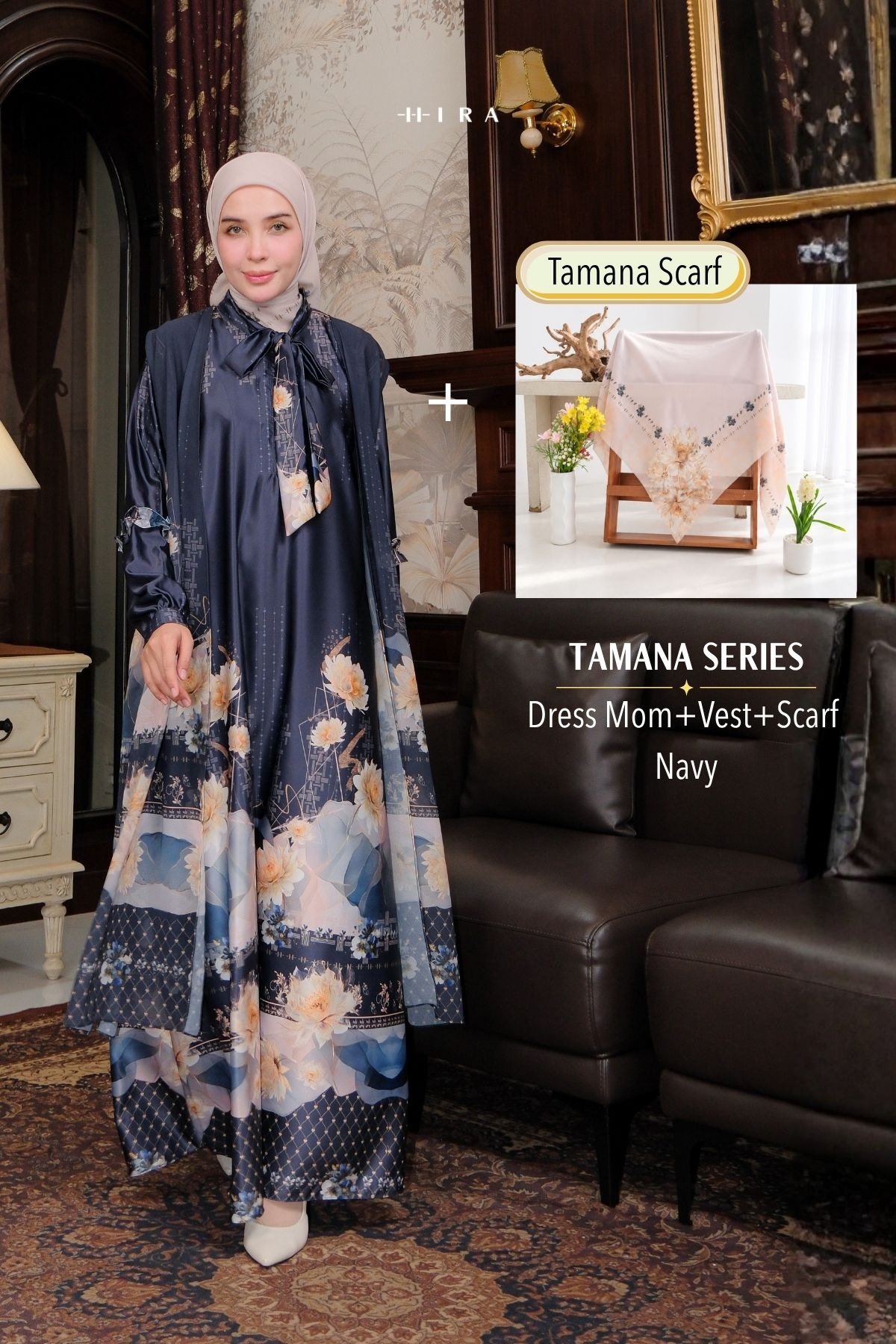 TAMANA Family Set -- Navy | HIRA Raya 2027