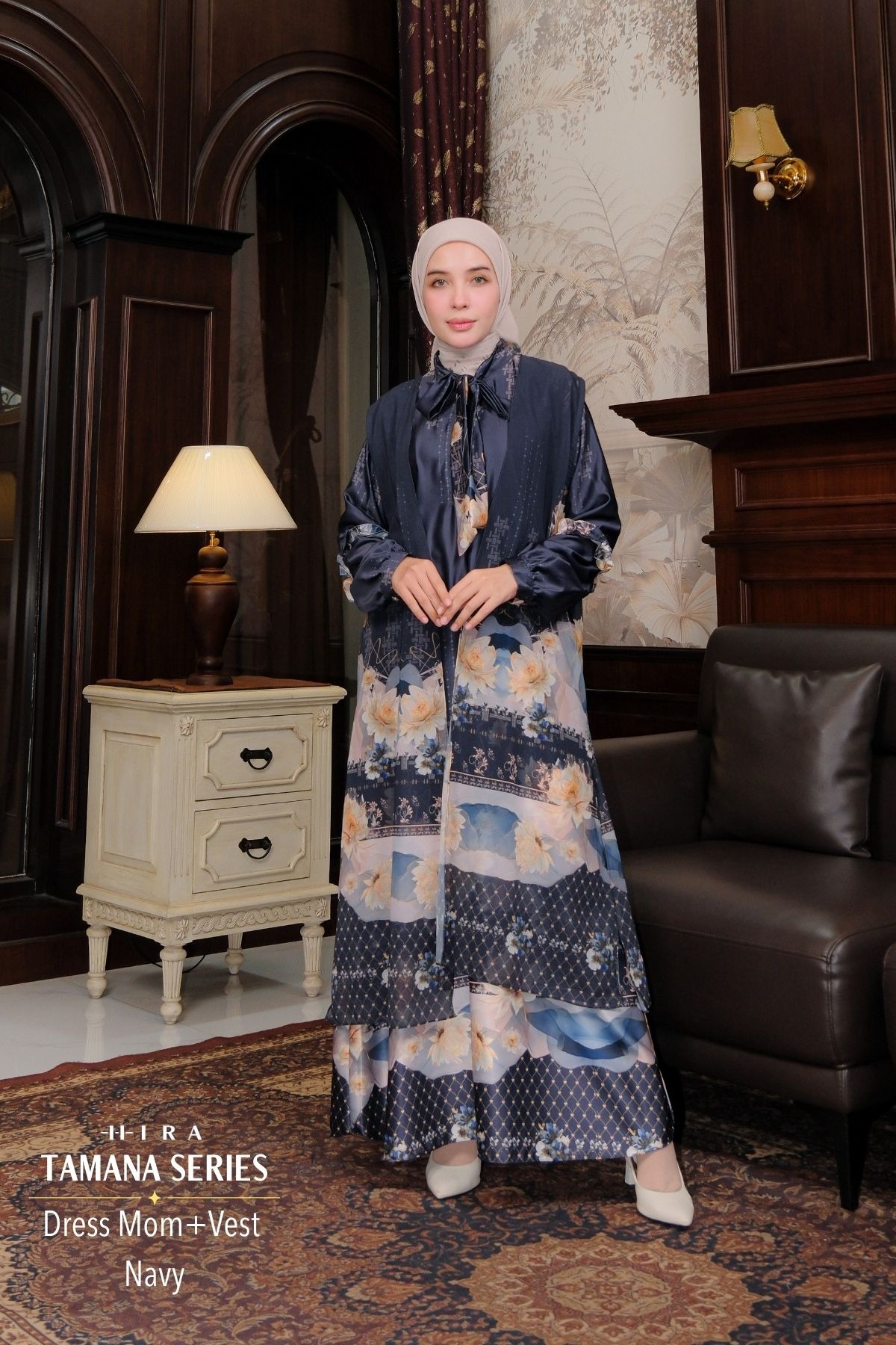 TAMANA Family Set -- Navy | HIRA Raya 2027