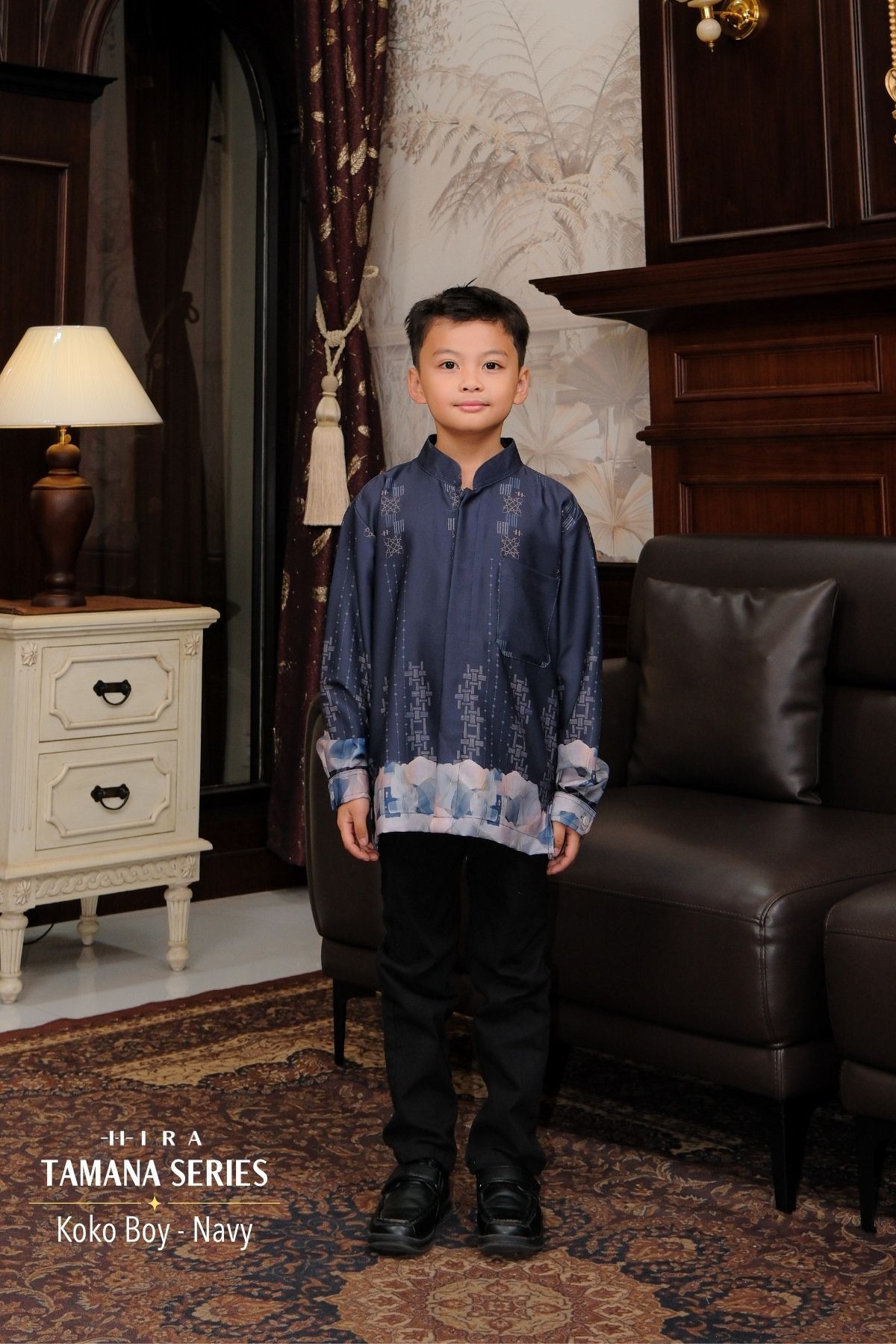 TAMANA Family Set -- Navy | HIRA Raya 2027
