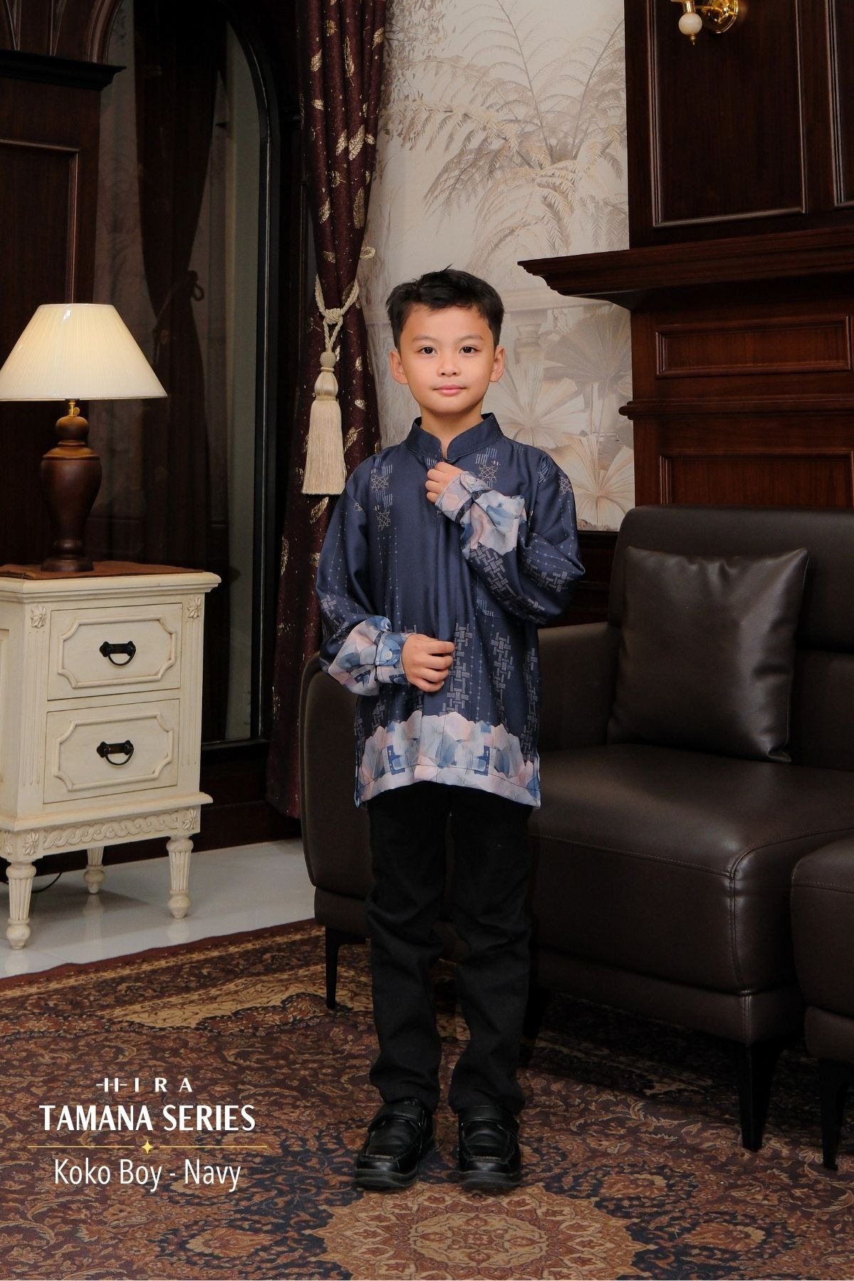TAMANA Family Set -- Navy | HIRA Raya 2027