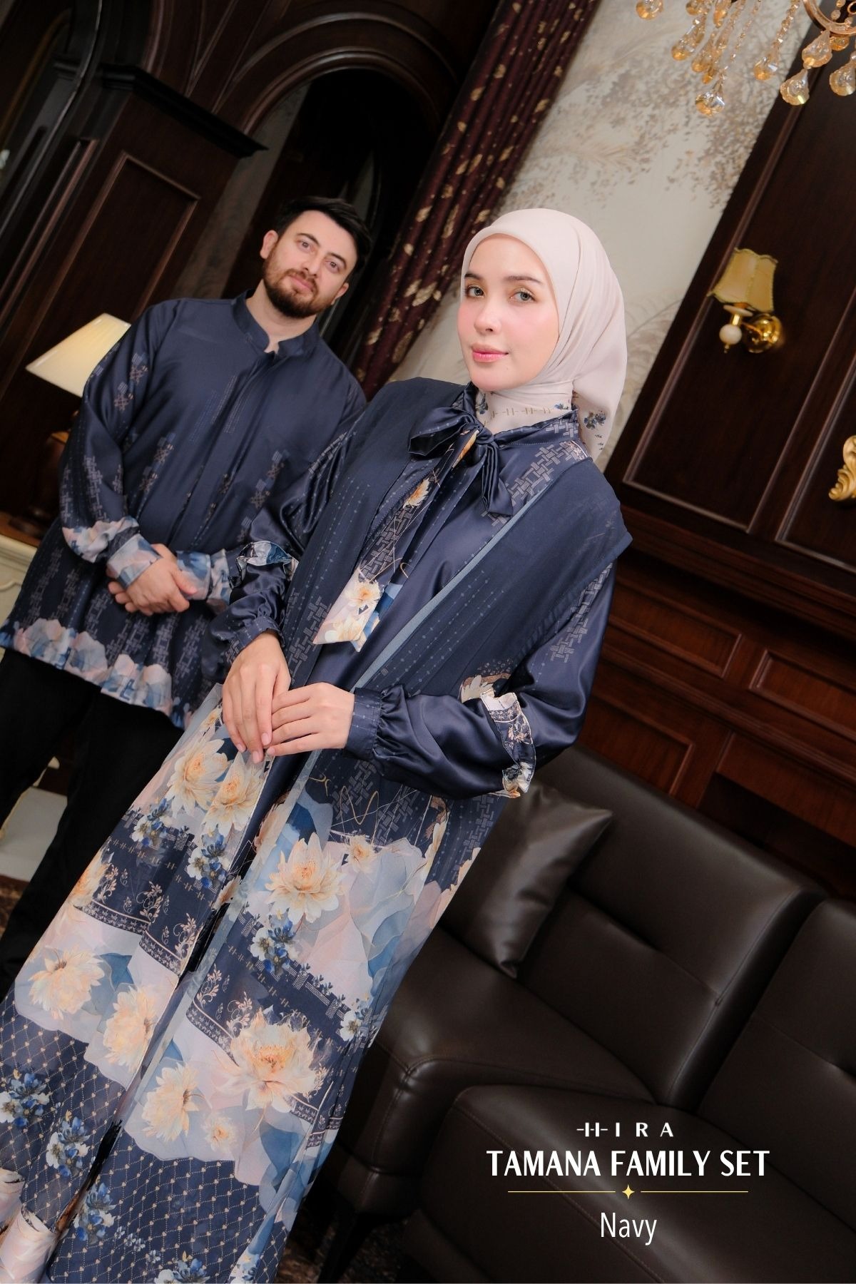 TAMANA Family Set -- Navy | HIRA Raya 2027