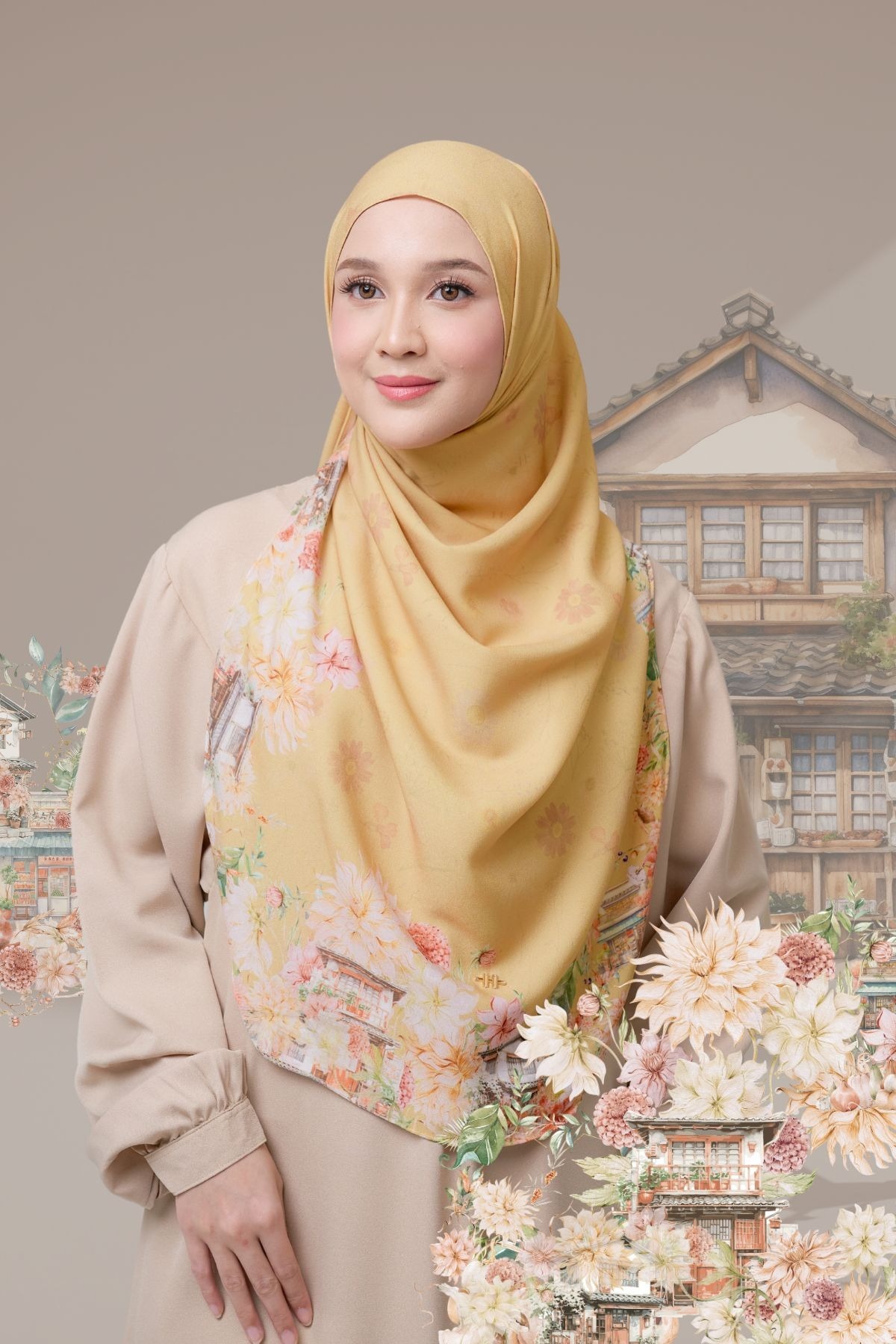 [Buy3 Get1 Free] HIRA - Instan Malaya Ohayo | Pashmina Instan Motif