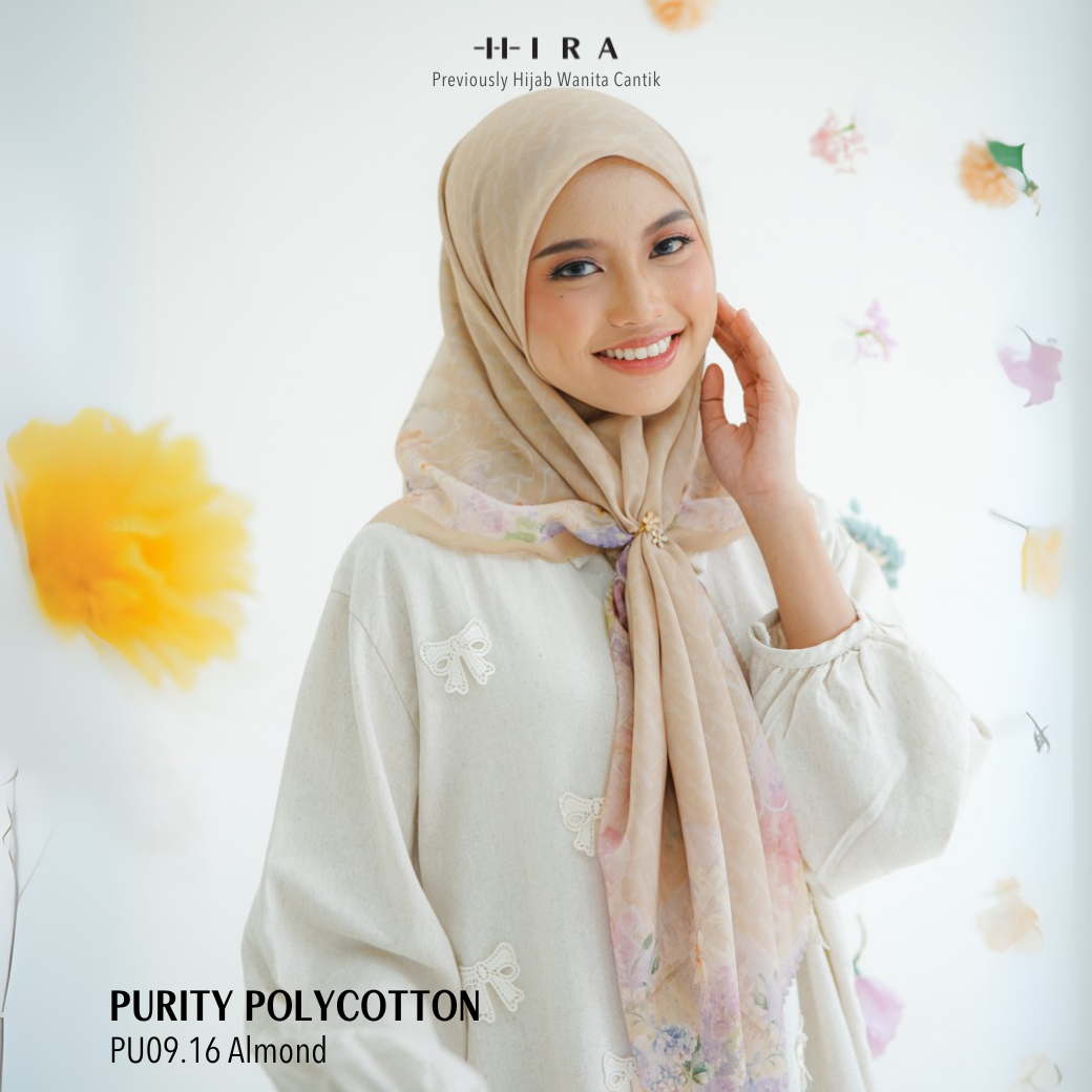 HIRA - Segiempat Purity Scarf Series | Hijab Voal Motif Premium, Icy Voal & Jumbo Polycotton