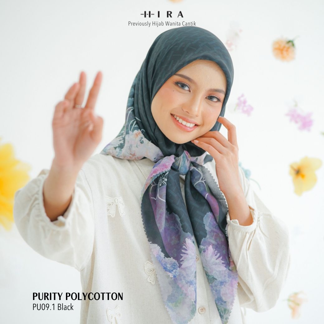 HIRA - Segiempat Purity Scarf Series | Hijab Voal Motif Premium, Icy Voal & Jumbo Polycotton