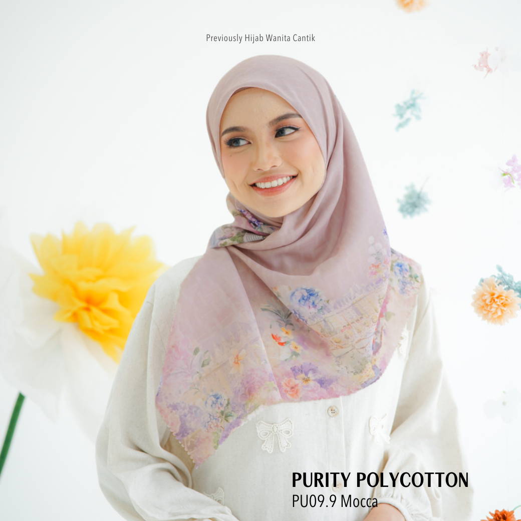 HIRA - Segiempat Purity Scarf Series | Hijab Voal Motif Premium, Icy Voal & Jumbo Polycotton