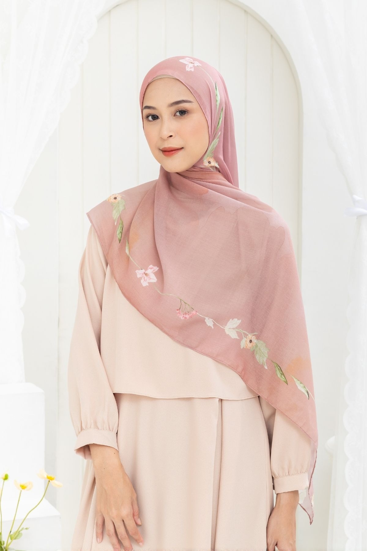 [Buy3 Get1 Free] Pashmina Lynn - Peach