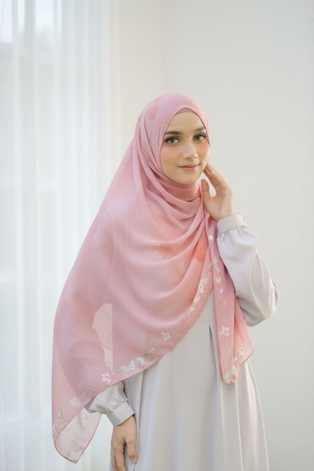 [Buy3 Get1 Free] Pashmina Lynn - Peach