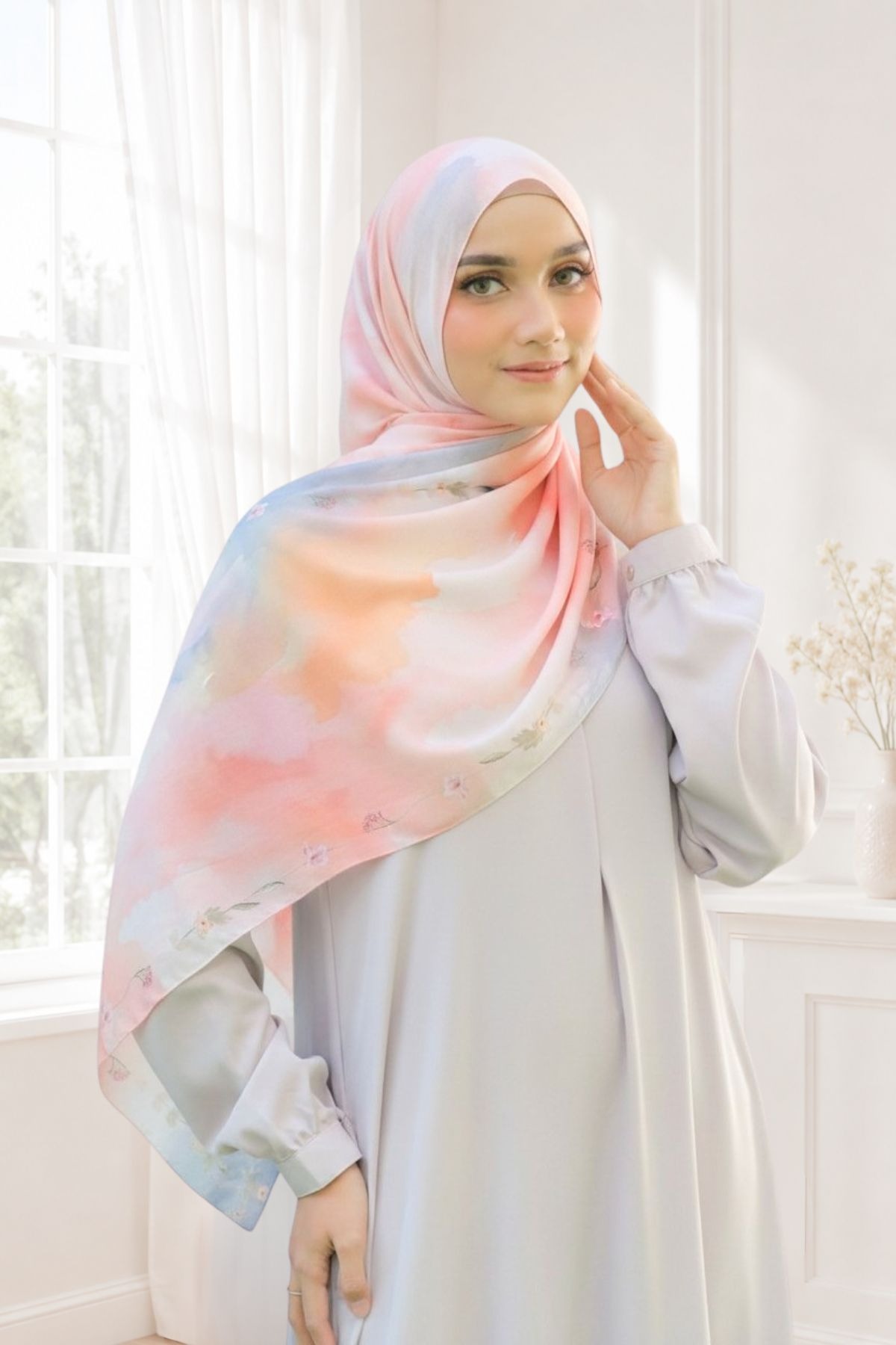 [Buy3 Get1 Free] Pashmina Lynn - Cloud
