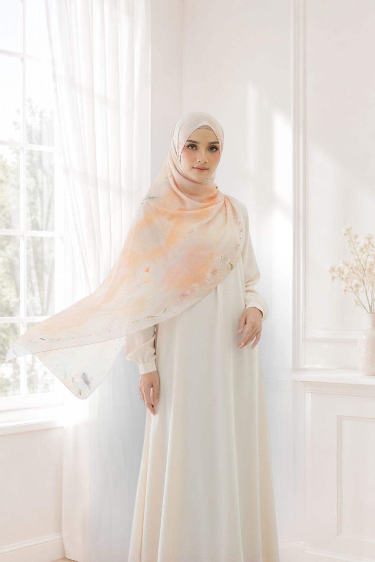 [Buy3 Get1 Free] Pashmina Lynn - Cream
