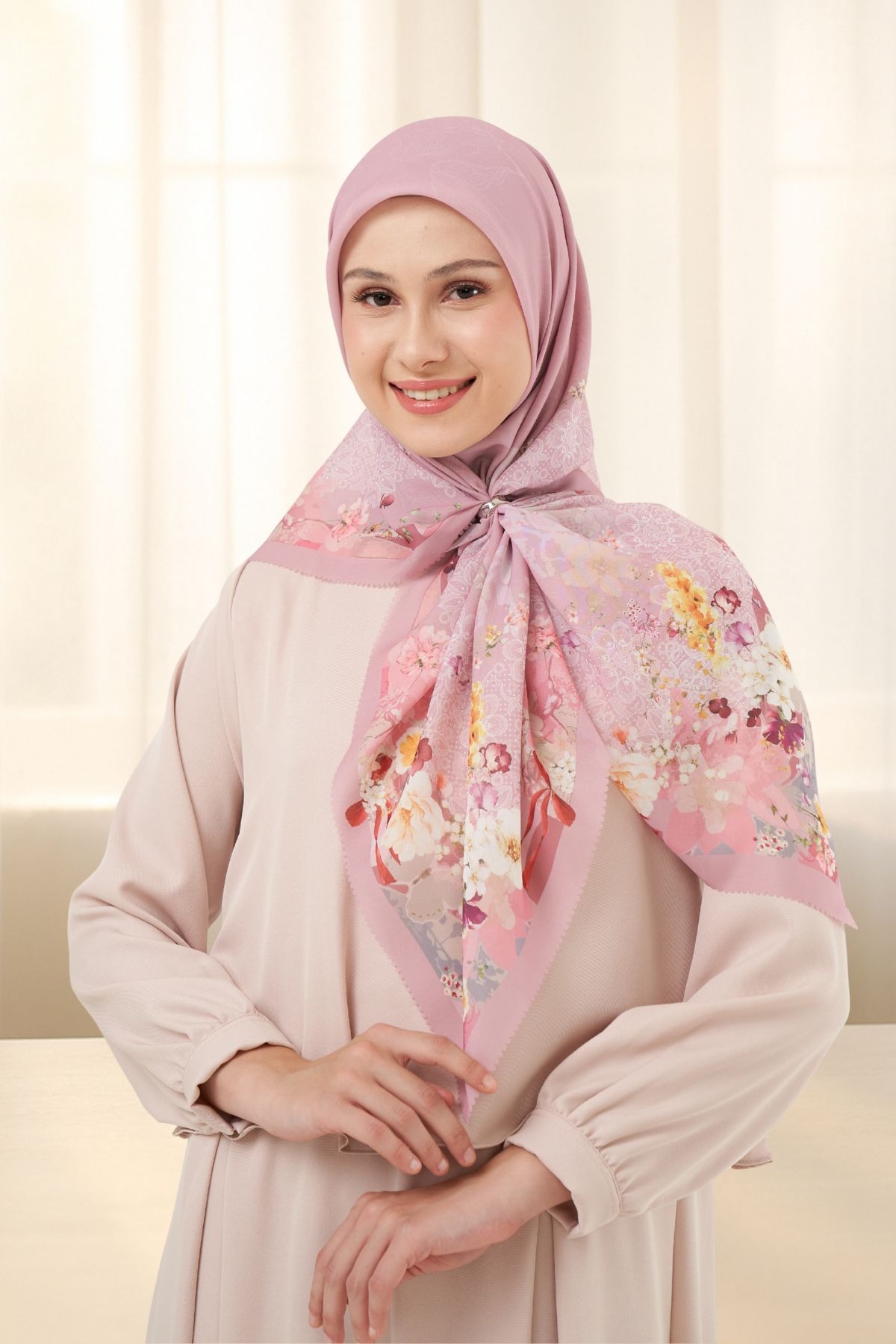 HIRA - LEAF Series Hijab Mirea Scarf Segiempat Voal Motif Printing Premium Lasercut