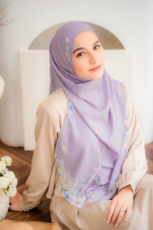 Image of HIRA - Instan Malaya Purity | Pashmina Instan Motif | Jilbab Instan