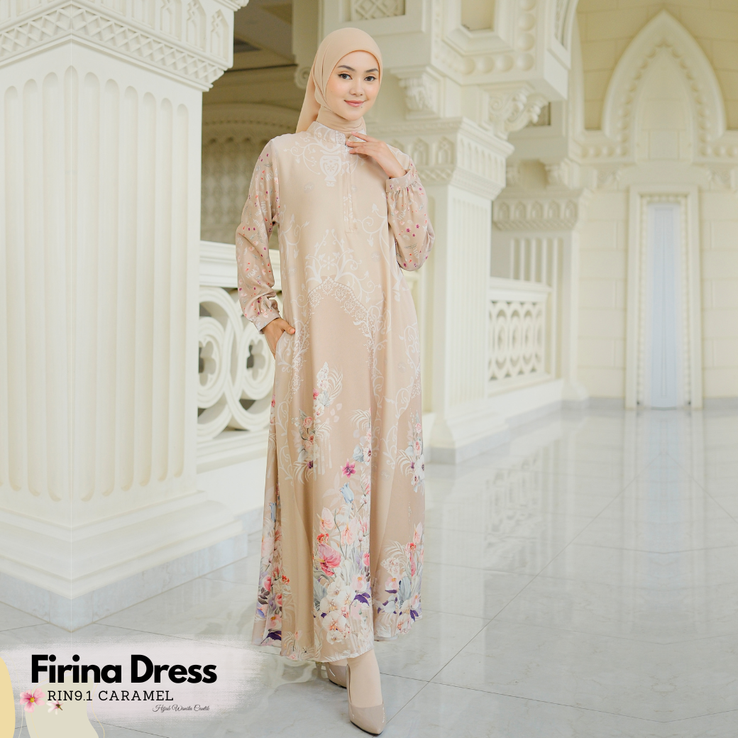 HIRA - Firina Dress Modest Edition | Kondangan Seragaman | Gamis Pakaian Muslim
