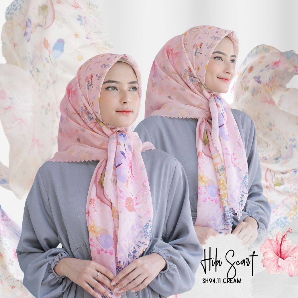 HIRA - Hibi Scarf Polycotton Standar & Jumbo | Hijab Segi Empat Motif