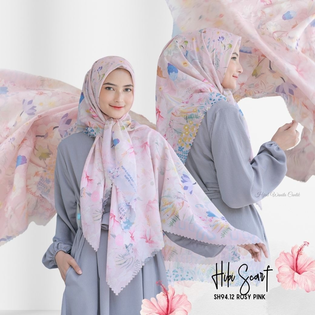 HIRA - Hibi Scarf Polycotton Standar & Jumbo | Hijab Segi Empat Motif
