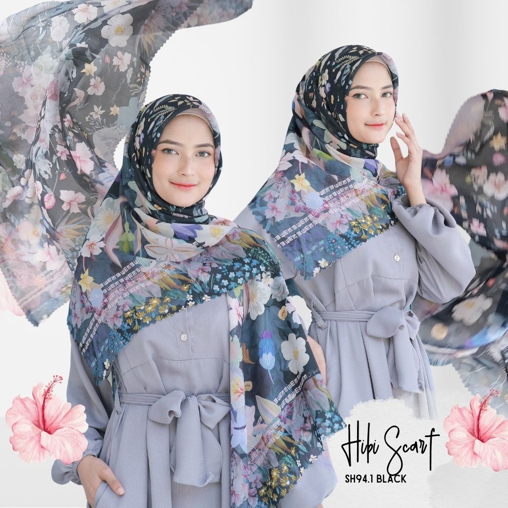 HIRA - Hibi Scarf Polycotton Standar & Jumbo | Hijab Segi Empat Motif