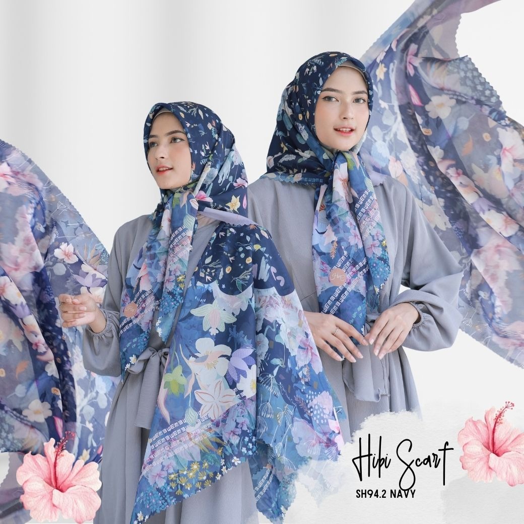 HIRA - Hibi Scarf Polycotton Standar & Jumbo | Hijab Segi Empat Motif
