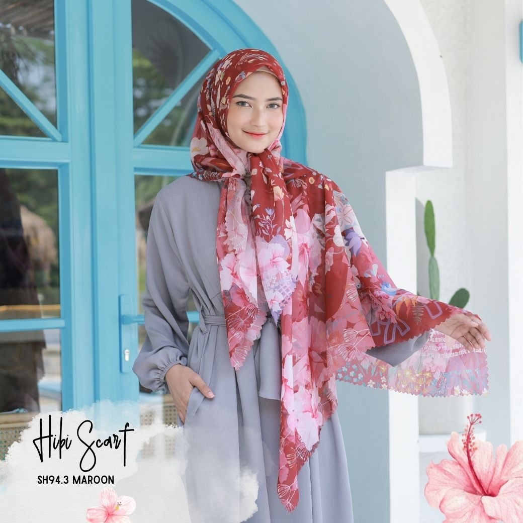 HIRA - Hibi Scarf Polycotton Standar & Jumbo | Hijab Segi Empat Motif