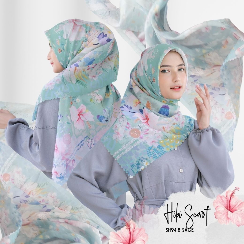 HIRA - Hibi Scarf Polycotton Standar & Jumbo | Hijab Segi Empat Motif