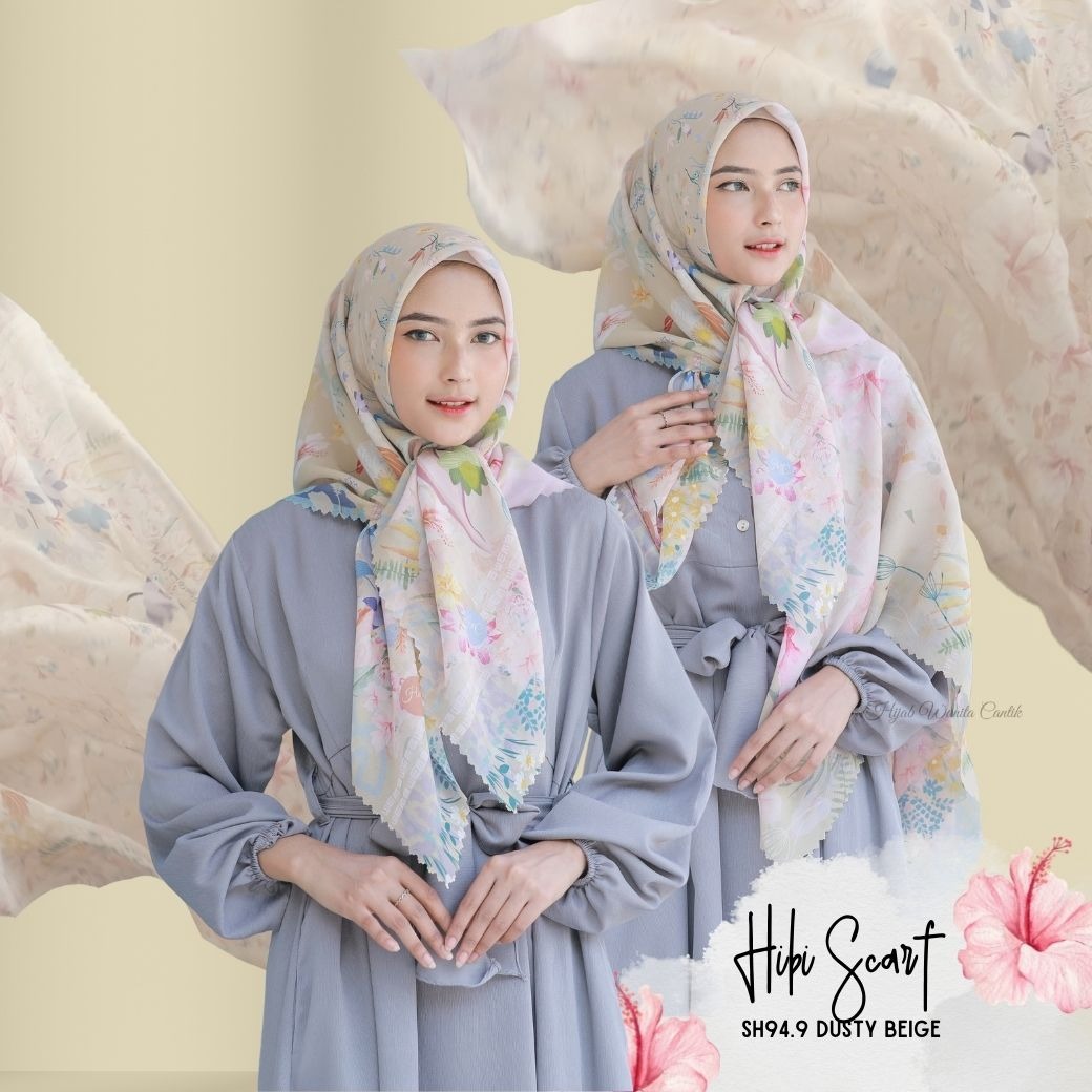 HIRA - Hibi Scarf Polycotton Standar & Jumbo | Hijab Segi Empat Motif
