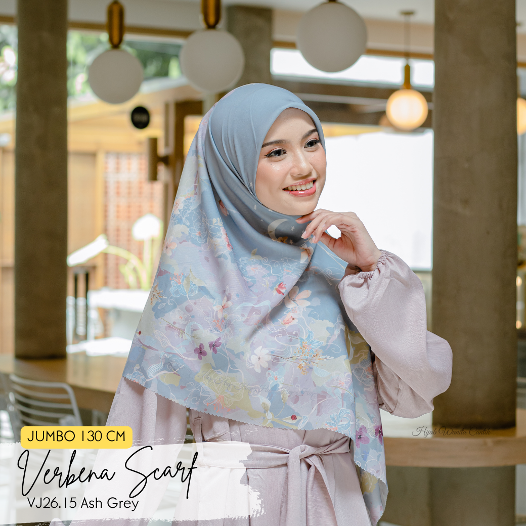 HIRA - Segiempat Verbena Scarf | Hijab Standar Voal, Jumbo Polycotton