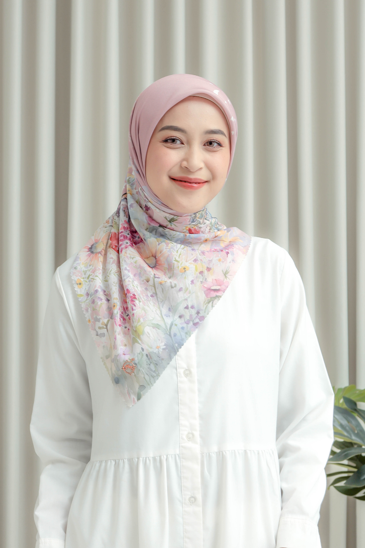 HIRA - Segiempat Verbena Scarf | Hijab Standar Voal, Jumbo Polycotton