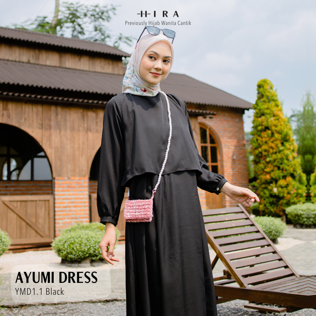 HIRA - Ayumi Dress Polos Modest Edition | Kondangan Seragaman | Gamis Pakaian Muslim
