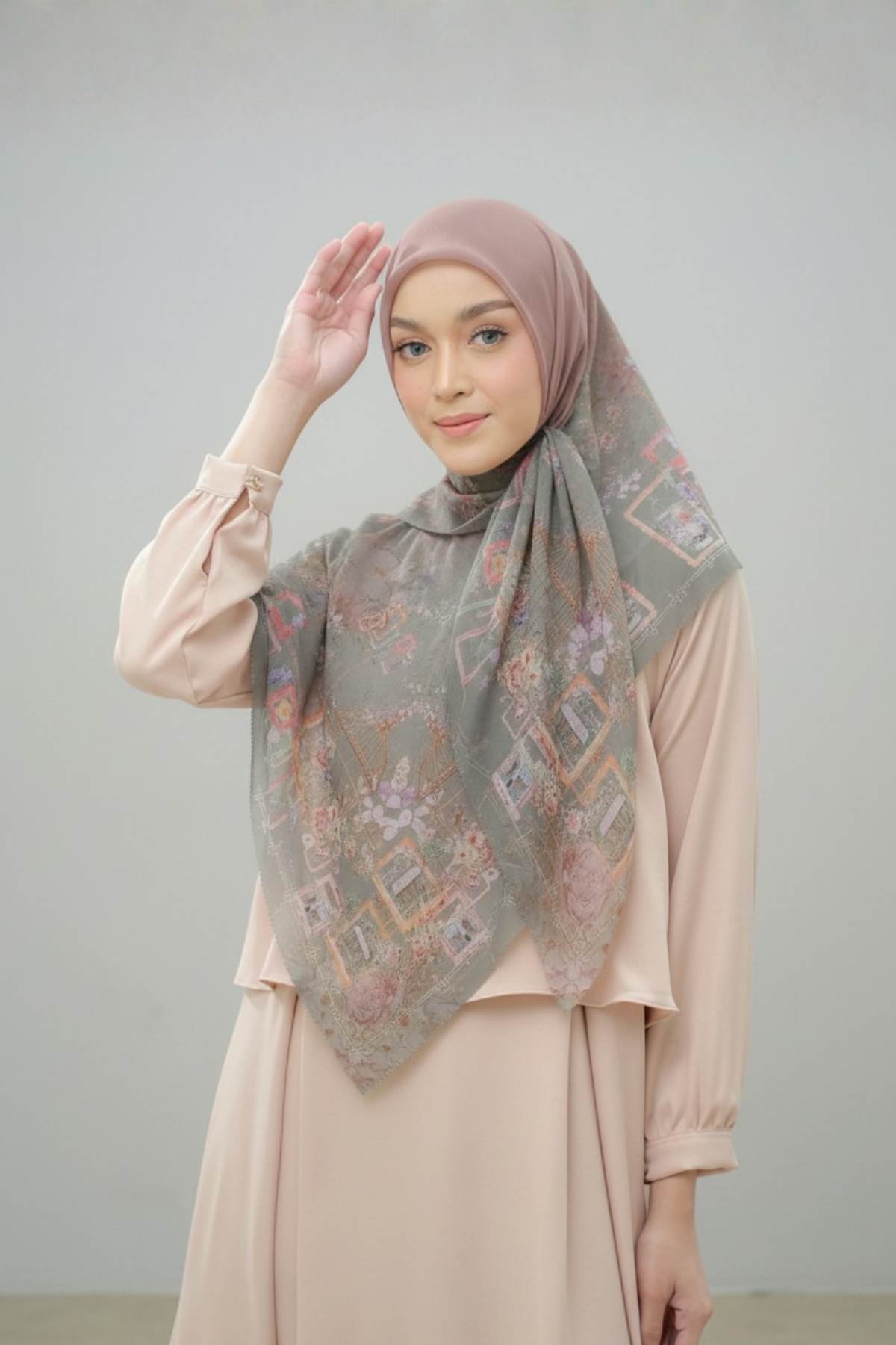 [Buy3 Get1 Free] HIRA -   Nuri Scarf  Series Hijab Voal Pollycotton Motif Premium Lasercut