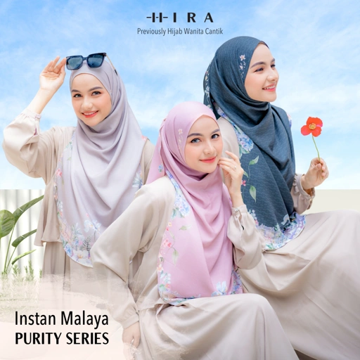 Image of HIRA - Instan Malaya Purity | Pashmina Instan Motif | Jilbab Instan