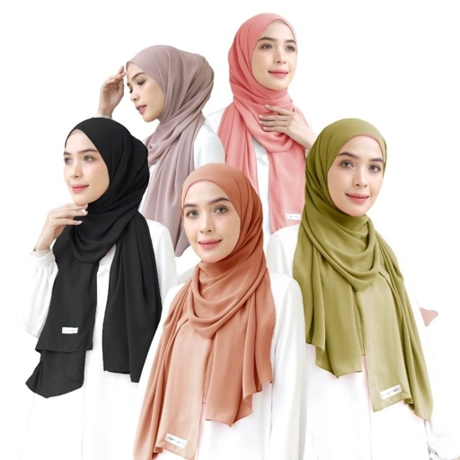 Image of HIRA - Pashmina Cyra HIRA Hijab | Cerutti Babydoll Polos Warna