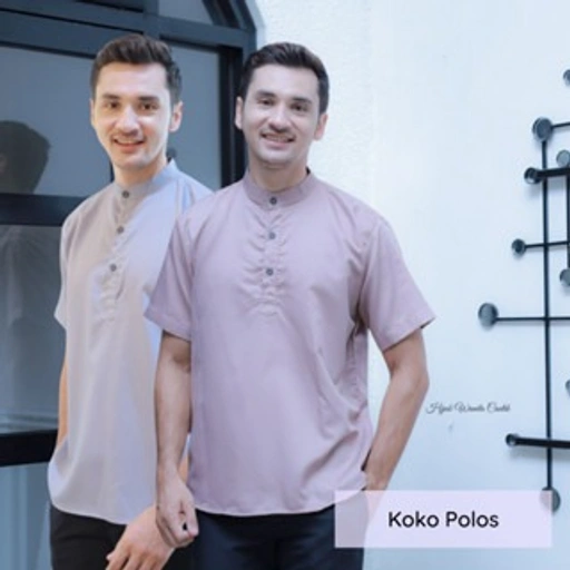 Image of HIRA - Magnolia Koko Dewasa dan Koko Anak Polos | Lengan Pendek