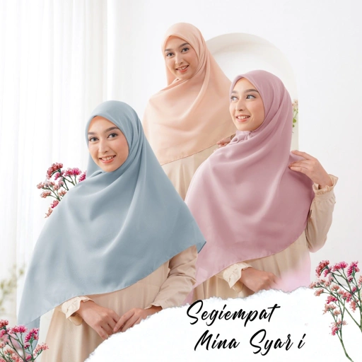 Image of HIRA - Segiempat Mina Syar'i Lasercut JUMBO Polycotton