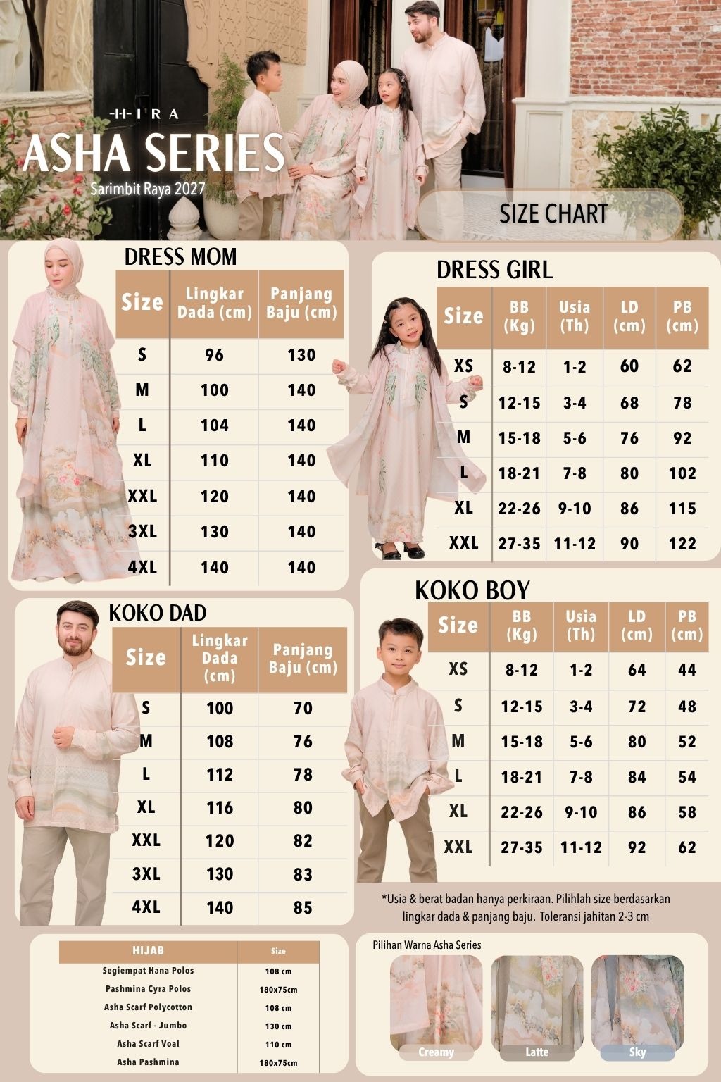 ASHA Family Set — Sky | HIRA Raya 2027
