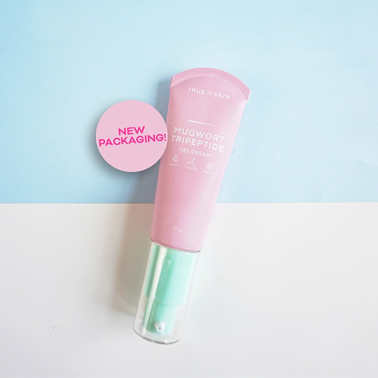 Mugwort Tripeptide Moisturizer Gel Cream - Soothing & Hydrating (Pelembap Gel Krim Pagi Malam)