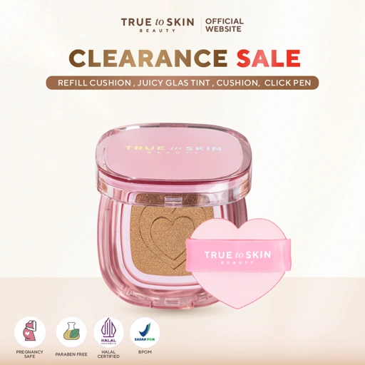 Image of True to Skin - Skinlike Porefecting Cushion SPF 35 PA++++ Medium to High Coverage Satin Matte Finish Lightweight Tidak menyumbat pori pori