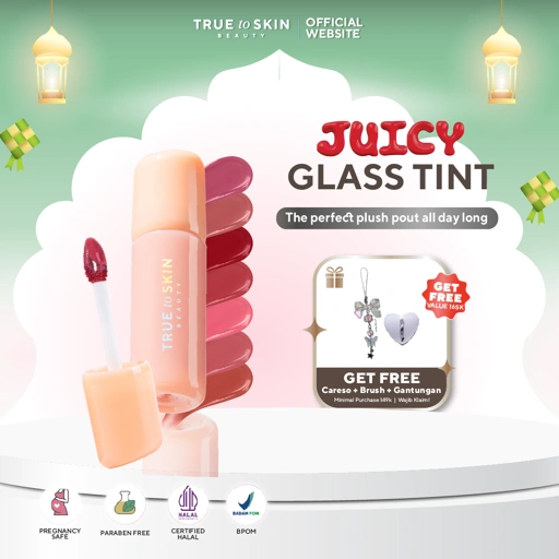 Image of True to Skin - Juicy Glass Tint , Longlasting Stain Anti Kering Ultra Light Tahan Lama 8 Jam Moisturizing (Lip Tint)