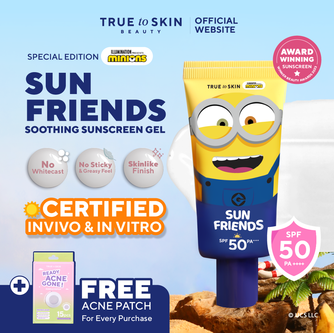 [ MINIONS SPECIAL EDITION ] True to Skin Sunfriends Sunscreen Gel SPF 50 PA++++ - 50ML